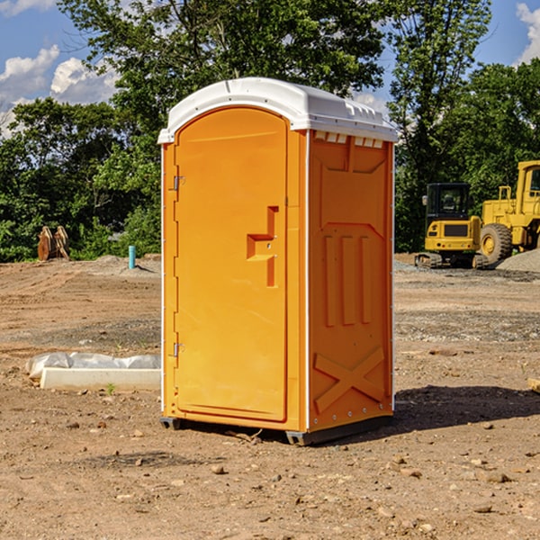 how often are the porta potties cleaned and serviced during a rental period in Harper Texas